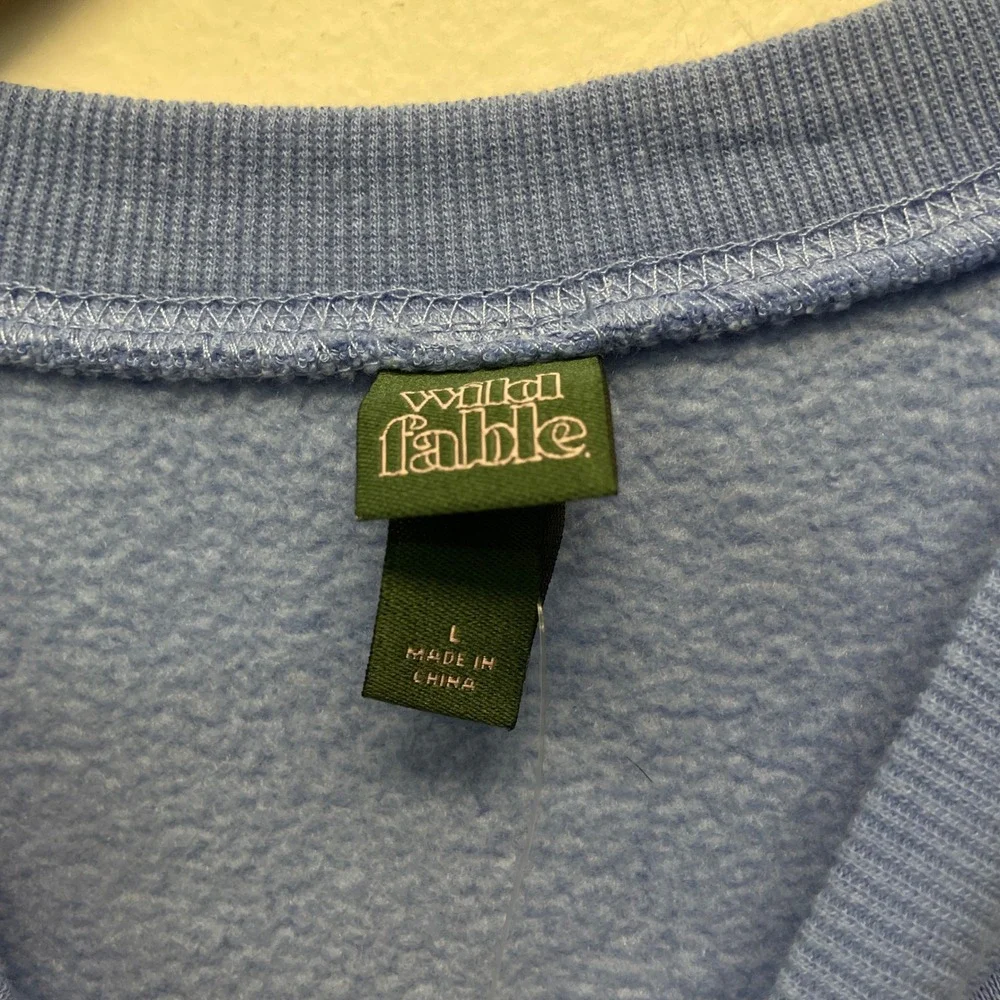 Wild Fable Women's Blue Weekend Football Club Graphic Sweatshirt Size L - Picture 4 of 6